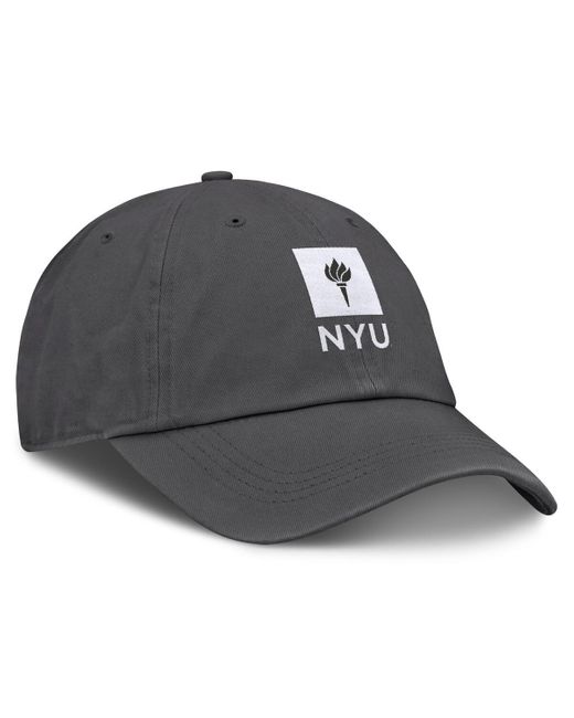 Top Of The World Black Nyu Violets Team Logo Washed Adjustable Hat for men