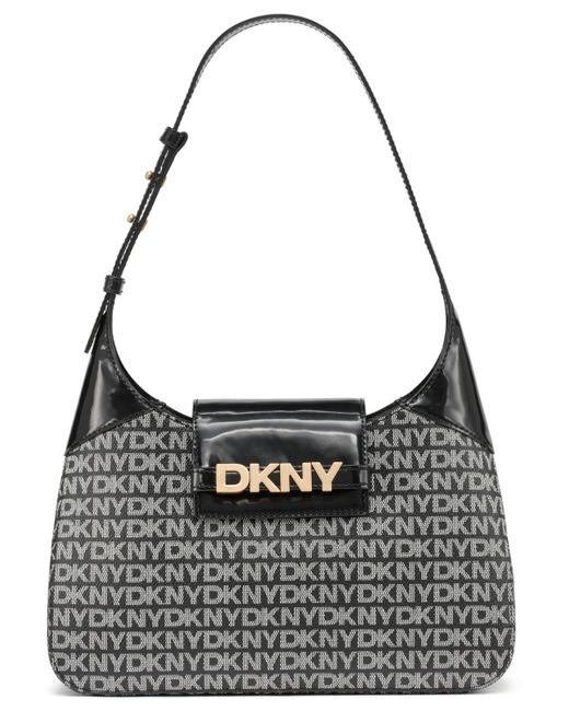 DKNY Black Avril Small Logo Shoulder Bag
