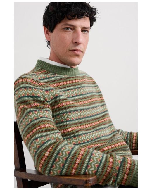 Seasalt Cornwall Green Carracks Sweater for men