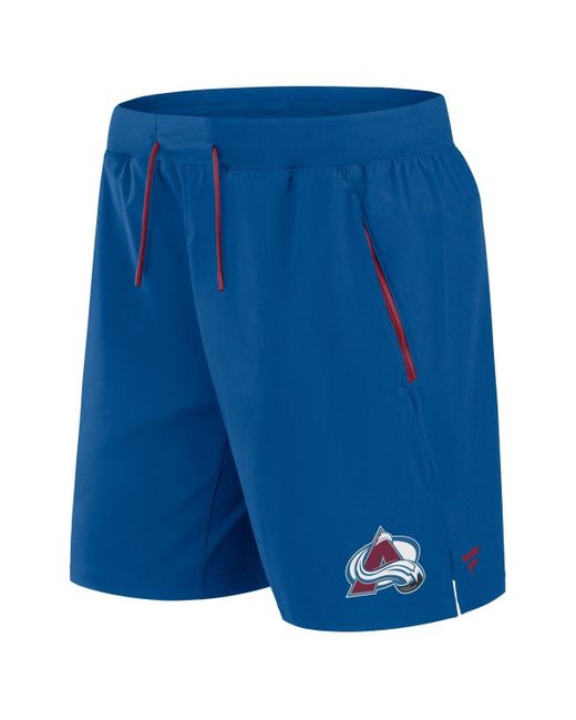 Fanatics Blue Colorado Avalanche Authentic Pro Rink Performance Shorts for men