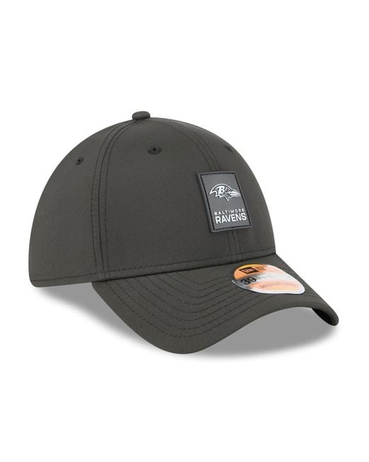 KTZ Gray Baltimore Ravens 2025 Sideline 39thirty Flex Hat for men