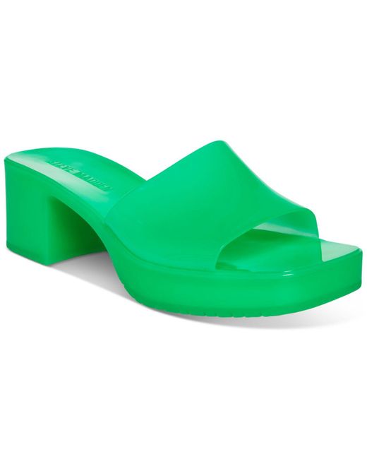 Steve Madden Black Jelly Women's Harlin Block-heel Sandals Regular (M, B) Listed By Shaheen B 