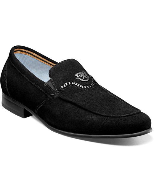Stacy Adams Quincy Moc Toe Slipon Dress Shoes in Black for Men Lyst
