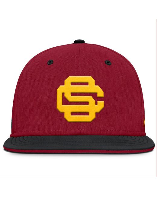 Nike Red Usc Trojans On-field Dugout True Performance Fitted Hat for men