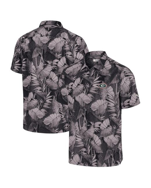 Tommy Bahama Gray Georgia Bulldogs Big Tall Coast Nuevo Fronds Islandzone Button-up Shirt for men