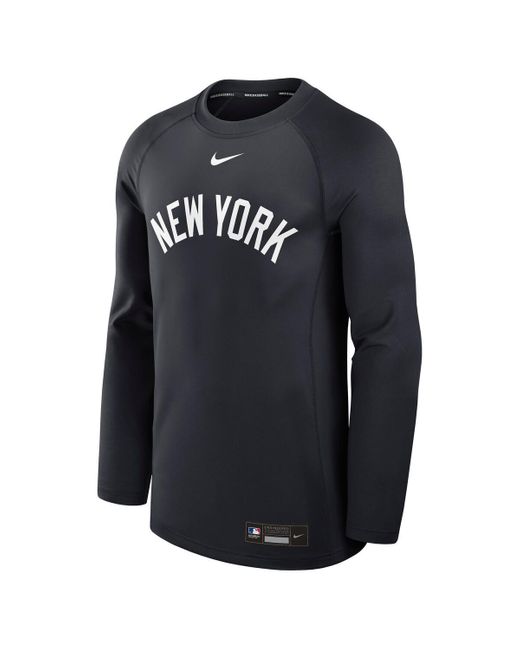 Nike Black New York Yankees Authentic Collection Game Time Raglan Performance Long Sleeve T-shirt for men