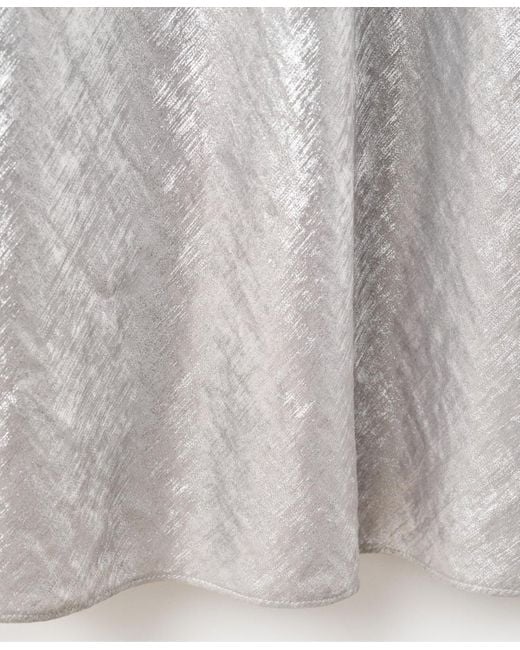 Mango Gray Metallic Open Back Dress