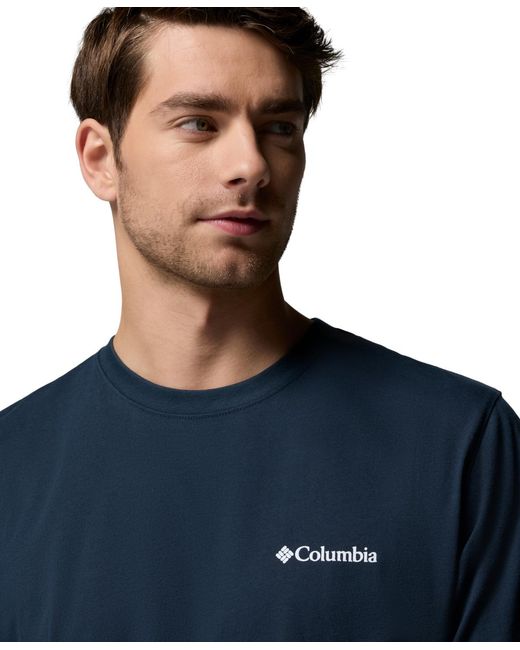 Columbia Blue Fundamental Graphic Long-sleeve T-shirt for men