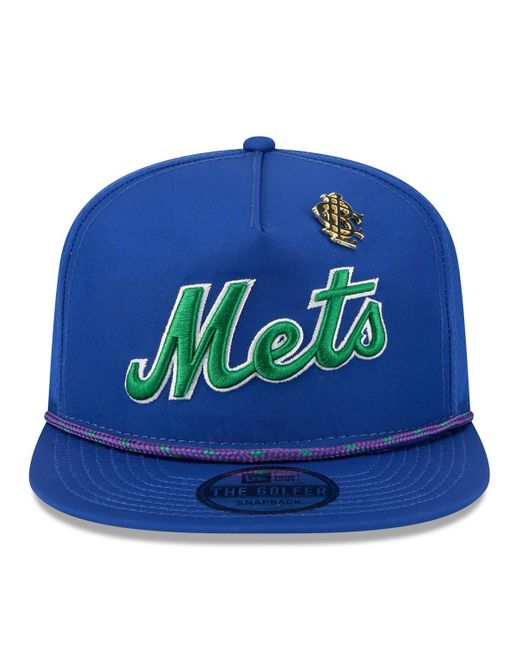 KTZ Blue New York Mets 2025 Big League Chew Golfer Snapback Hat for men