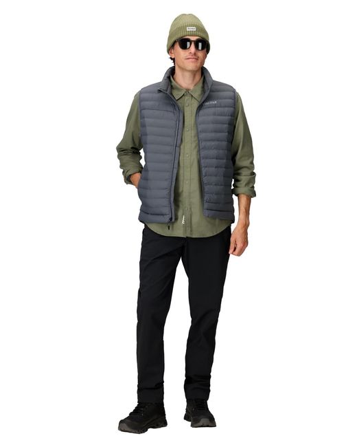 Marmot Gray Echo Featherless Vests for men