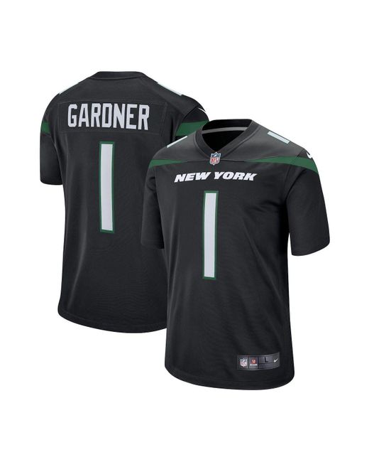 Nike Ahmad Sauce Gardner Black New York Jets 2022 Nfl Draft First Round Pick Game Jersey for Men