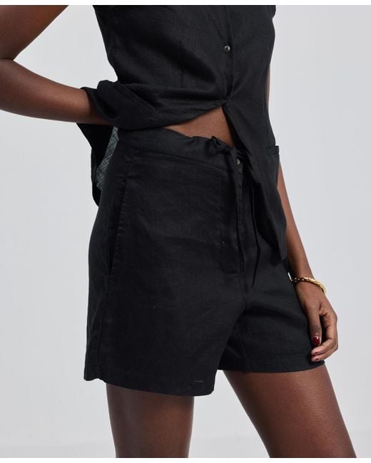 REISTOR Black Hemp Shorts