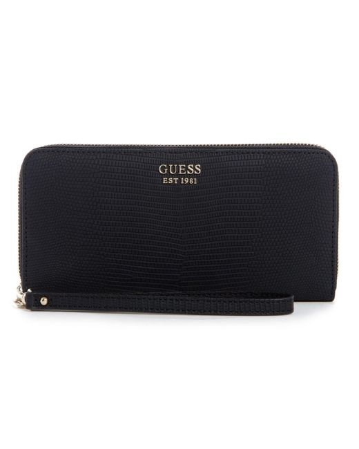 Guess Lyndi Large Zip Around Wallet in Black - Save 14% | Lyst