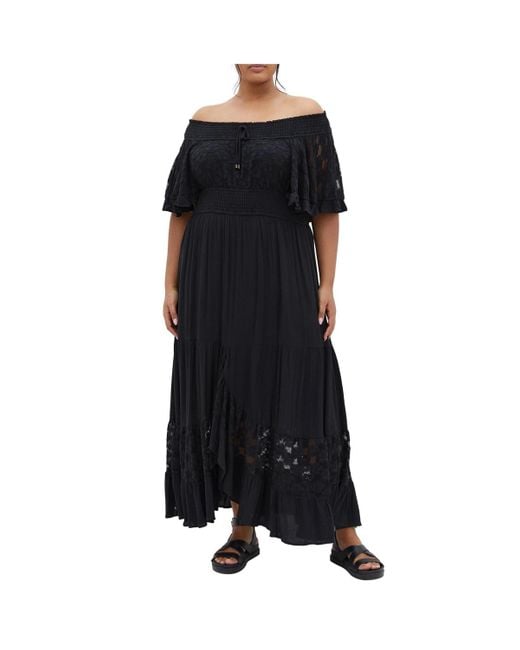 City Chic Black Plus Size Spellbound Dress