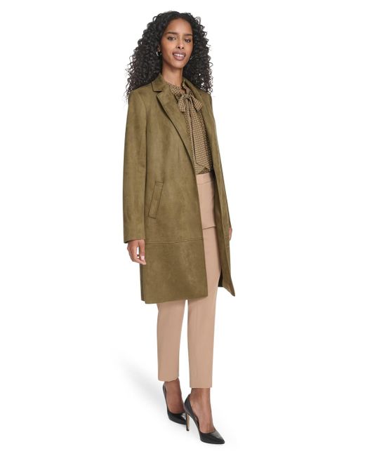 Tommy Hilfiger Green Scuba Suede Long Sleeve Topper