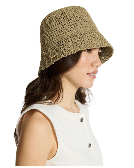 Steve Madden Green H-alex Metallic Knit Bucket Hat