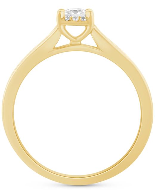 Macy's Metallic Diamond Princess Halo Engagement Ring (1/2 Ct. T.w.