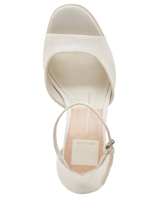 Dolce Vita Natural Pandro Wide Width Two-piece Platform Dress Sandals