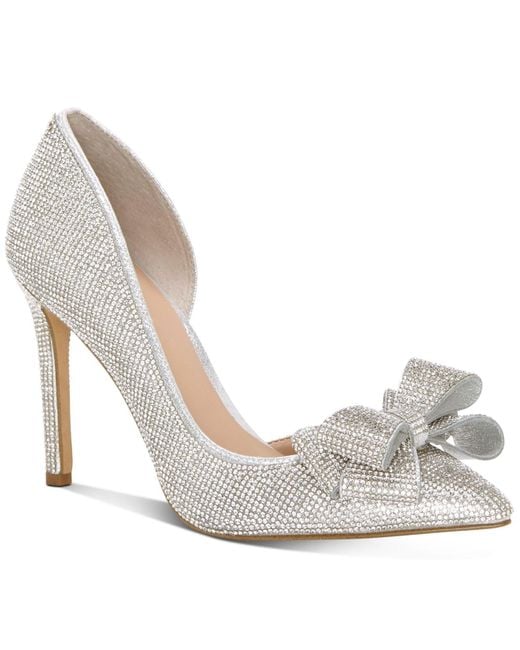 INC International Concepts Metallic Karee Bling Bow D'orsay Pumps, Created For Macy's