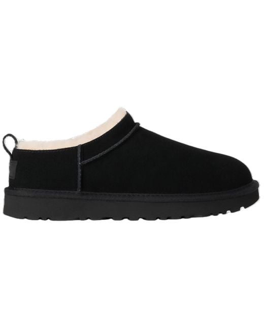 Ugg Black Classic Micro Pull Tab Booties