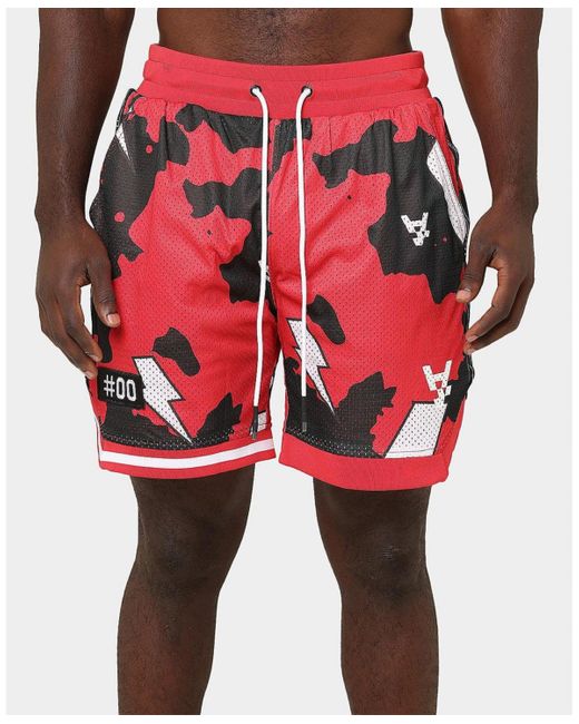 The Anti Order Red Storm Camo Basketball Shorts for men