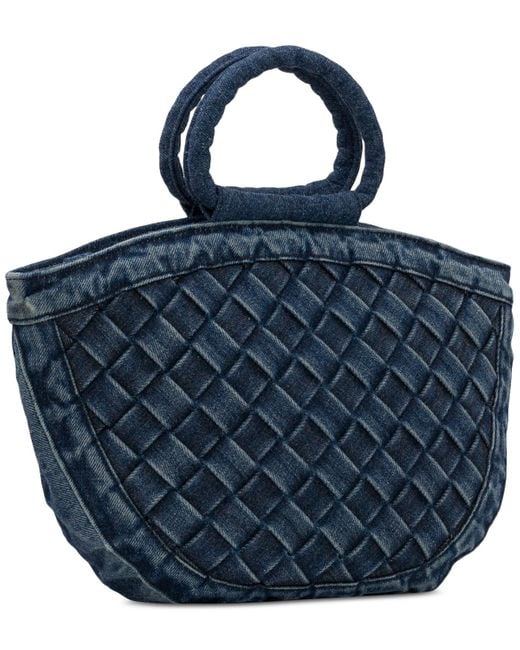 Patricia Nash Blue Ossi Medium Woven Satchel
