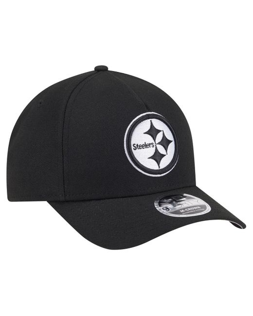 KTZ Black Pittsburgh Steelers Team Collection 9forty M-crown A-frame Adjustable Hat for men