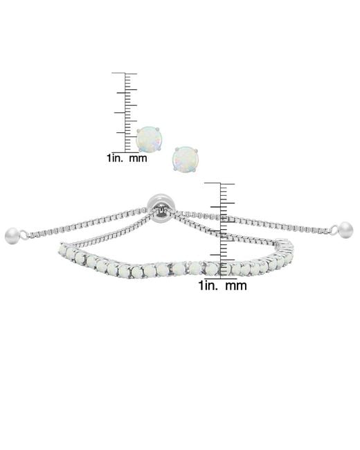 Macy's White Simulated Round Adjustable Bracelet