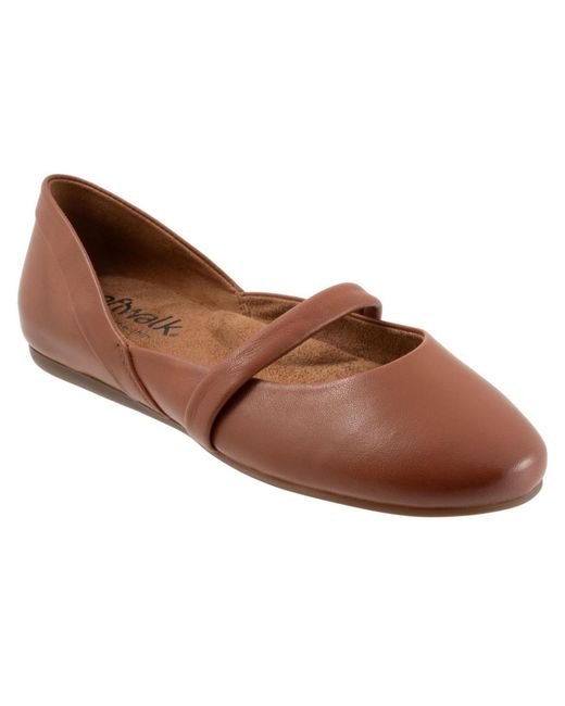 Softwalk® Brown Samara Flat