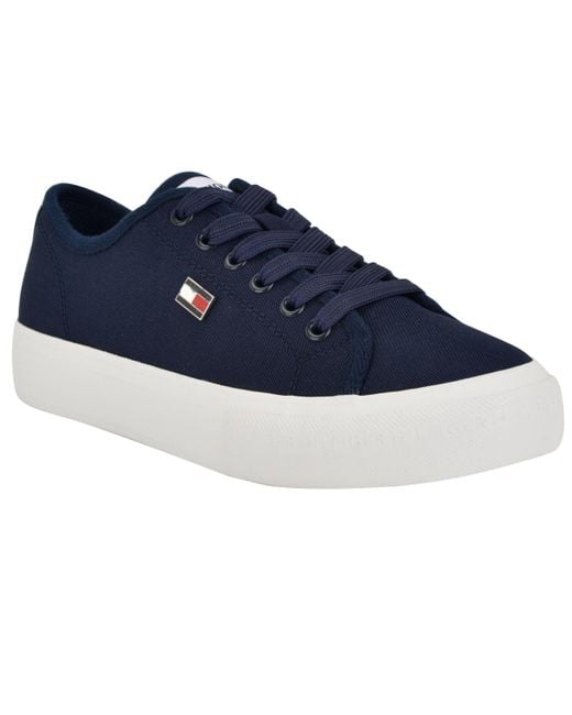Tommy Hilfiger Blue Aressa Flag Lace-up Sneakers