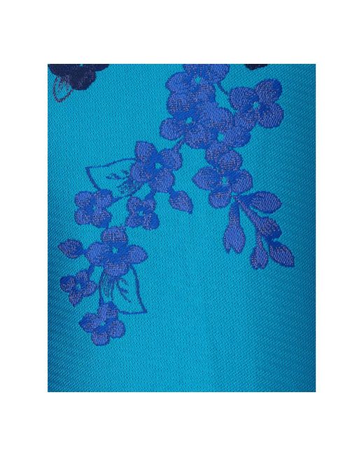 Adrianna Papell Blue Jacquard Fit & Flare Dress