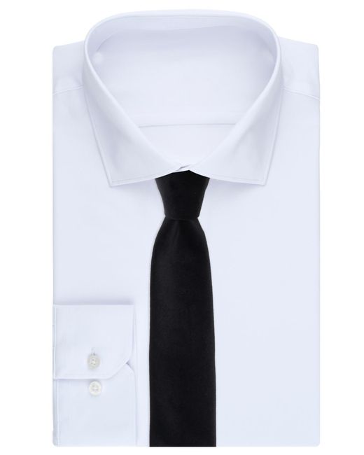 BarIII Black Tux Velvet Solid Tie for men
