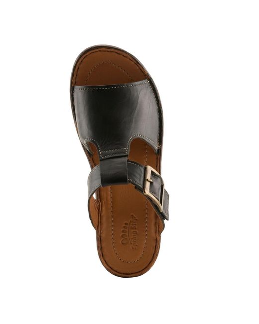 Spring Step Brown Saphique Slides
