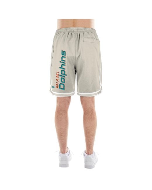 KTZ Gray Miami Dolphins Stone Multi Patch Shorts for men