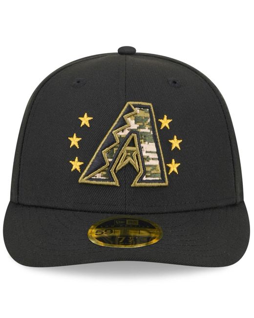 KTZ Black Arizona Diamondbacks 2024 Armed Forces Day Low Profile 59fifty Fitted Hat for men