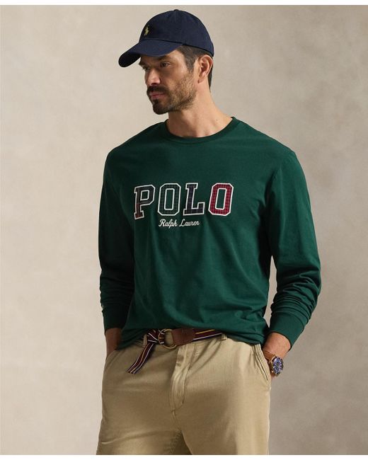 Polo Ralph Lauren Green Big & Tall Long-sleeve Graphic T-shirt for men