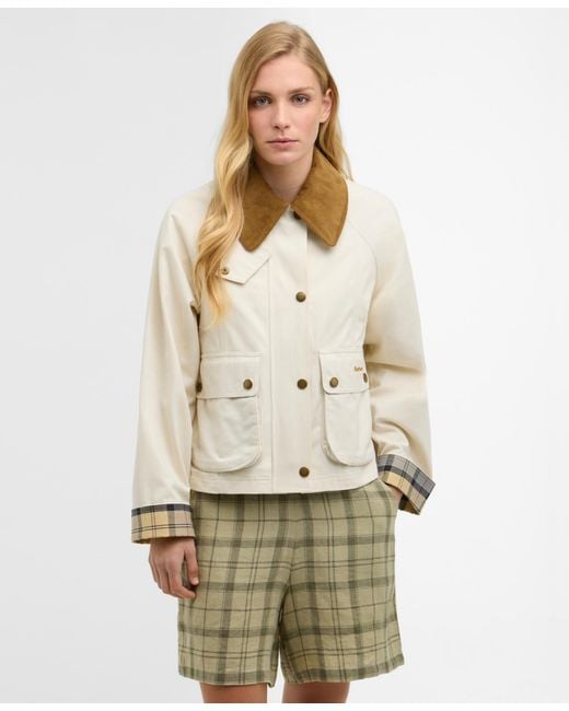 Barbour Natural Cropped Beadnell Jacket