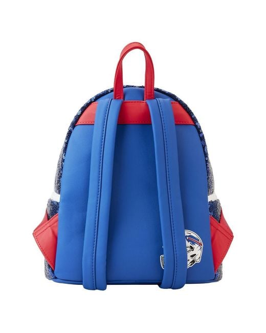 Loungefly Blue And Buffalo Bills Sequin Mini Backpack