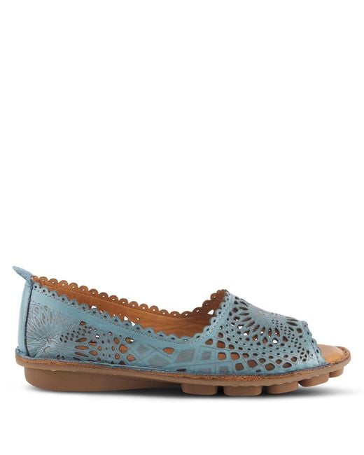 Spring Step Blue Brandal Slip-on Shoe
