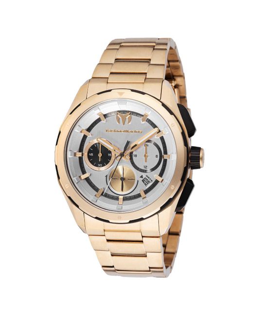 TechnoMarine Metallic Tm-318093 Ocean Quartz Silver Dial Watch for men
