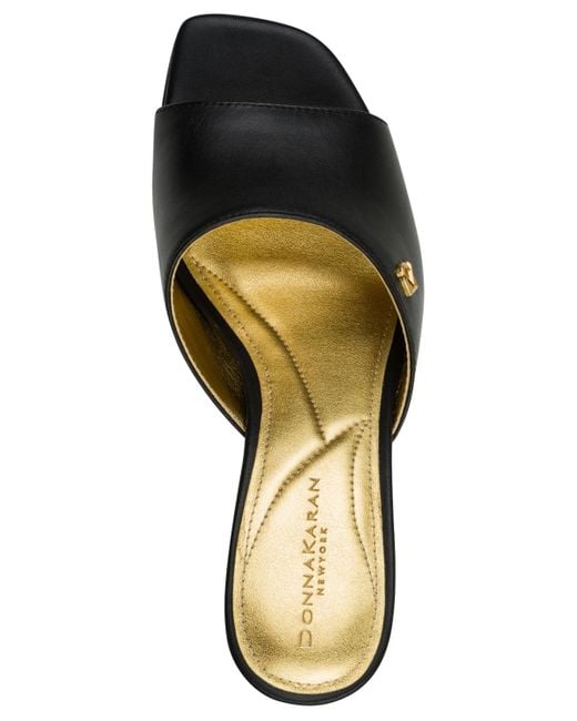 Donna Karan Black Belarose Slip-on Mule Sandals