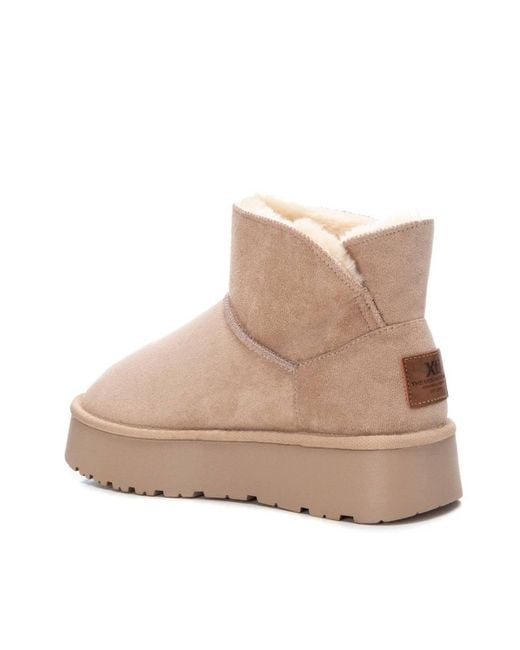 Xti Natural Suede Winter Boots By