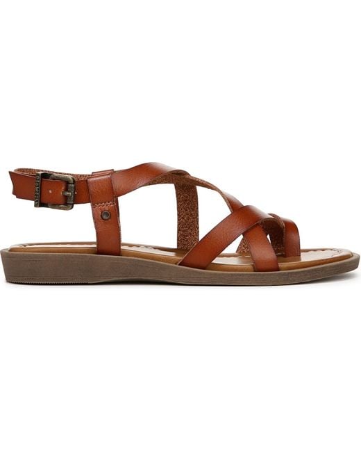 Blowfish Brown Devon 3 Toe Loop Strappy Flat Sandals