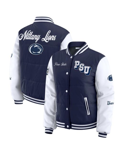 WEAR by Erin Andrews Blue Penn State Nittany Lions Varsity Puffer Jacket