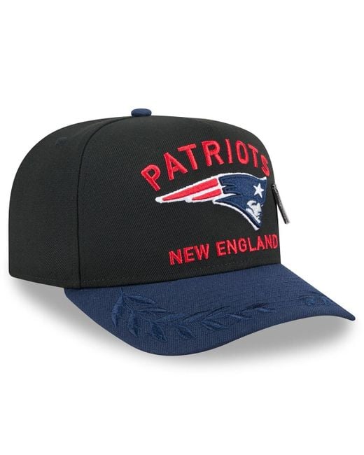 KTZ Blue Black/navy New England Patriots 2025 Nfl Draft On Stage A-frame 59fifty Fitted Hat for men
