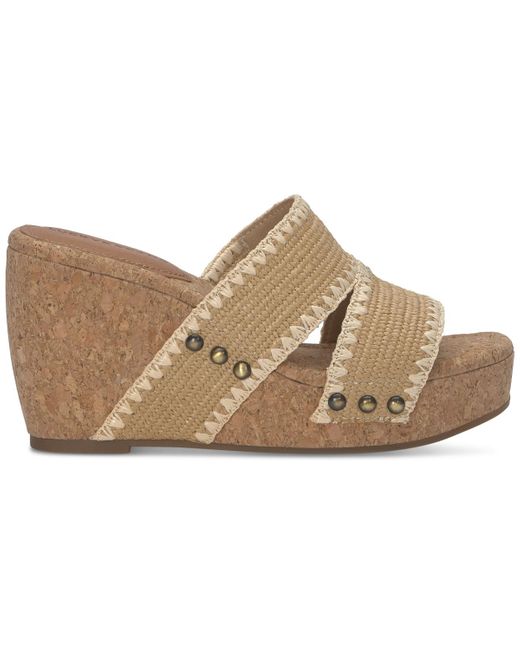 Lucky Brand White Vickta Platform Wedge Sandals