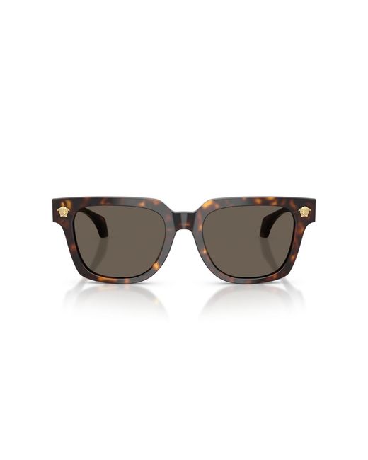 Versace Brown Square Sunglasses for men