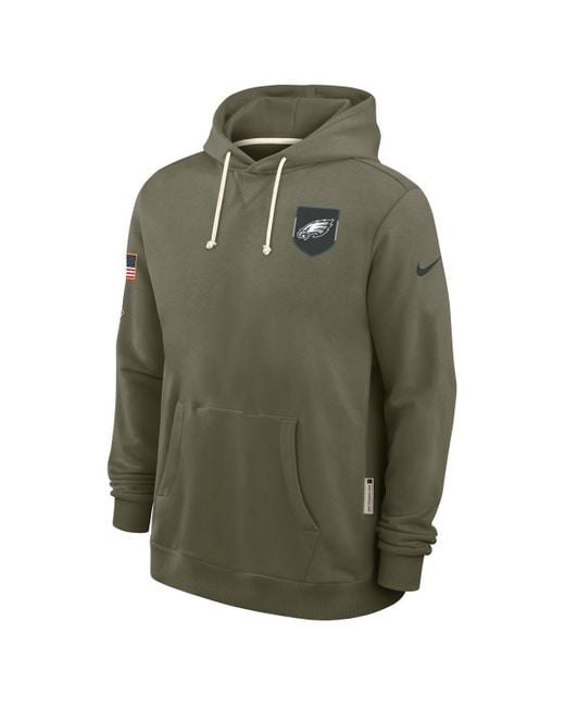 Nike Green Philadelphia Eagles 2025 Salute To Service Sideline Standard Issue Dri-fit Hoodie for men
