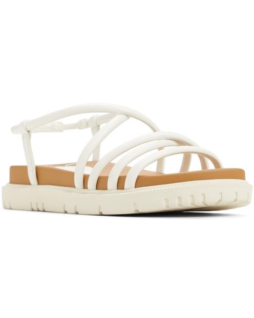Roxy White Brooke Slip-on Flat Sandals