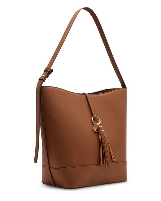 Anne Klein Brown Tassel Large Hobo Bag